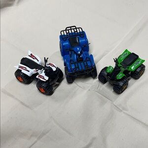 Adventure Toy ATV Trio - Blue, Green, and White